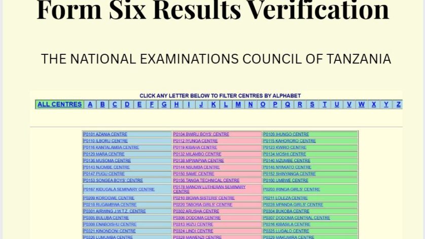 Form Six Results Verification